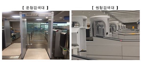 인천공항 보안검색 기기.