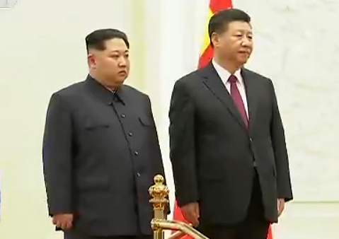중국 시진핑 국가주석과 북한 김정은 노당당 위원장. (중국CCTV 캡처. news1))