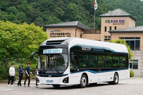 현대차, 전국 4개 국립공원서 친환경 전기버스 ‘일렉시티’ 운영, (현대차 제공)