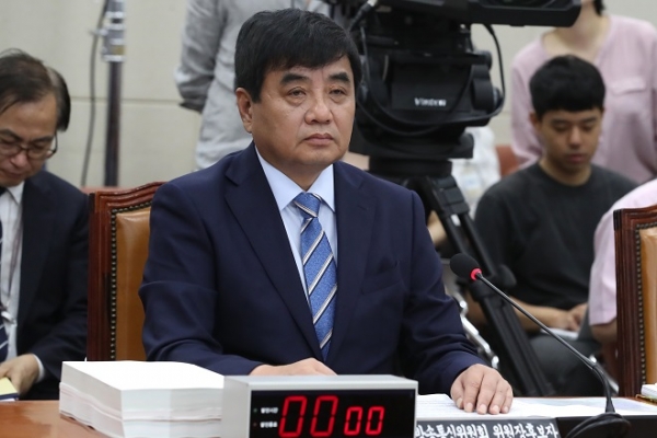 한상혁 방송통신위원장 후보자가 국회에서 진행된 인사청문회에 출석해 의원들의 질의에 답변하고 있다. @뉴스1