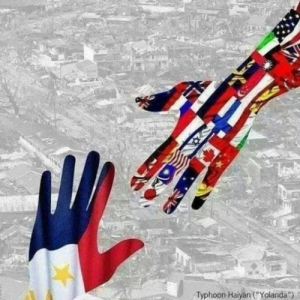 필리핀 성금감사 포스터 “태극기는 어디에”...최대 지원국 미국은?